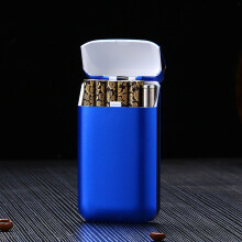 Adjustable Blue Plastic & Iron Cigarette Case, 12x6cm, Dual Use