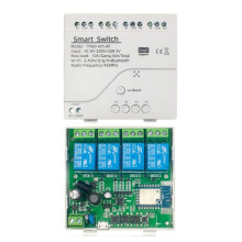 Tuya WiFi DIY Timer AC 85V-250V 4CH RF Smartlife Home Automation Module for Alexa Home