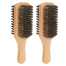 Mens Grooming Brush Double Sided Beard Brush Portable Beard Cleaning Brush With Soft And Hard Bristles Imitation Bristles Travel Shaving Brush Beard