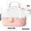 Hamsterträgerkäfig for transport, portable compact panoramic view, pink 3