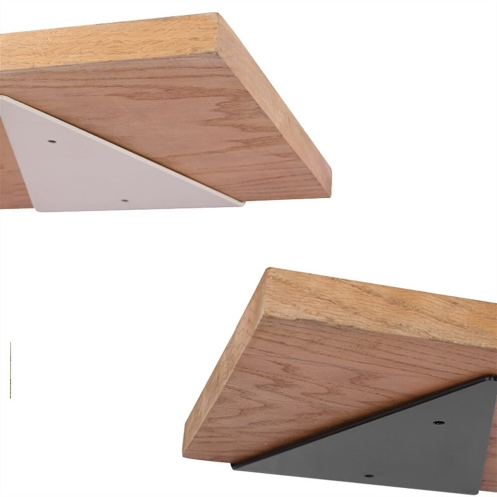 Invisible Shelf Bracket, Triangular Wall Shelf Bracket, Stable Mounting, Ideal For Room Division, Robust Shelf Hardware, Black 5 Black 9382693644466