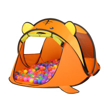 Children's Pop Up Tent, Tiger Orange Kids Tent, Indoor Outdoor Playhouse, Play Tent for Boys and Girls