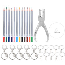 Fermoir mousqueton porte-clés pour loisirs créatifs, chaînette d'extension antirouille, accessoire robuste et durable pour la fabrication de