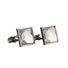 Cufflinks Men's  Man Cufflinks Alloy Cufflinks Rectangle with Zirconia Shirt for Cufflinks Purple White