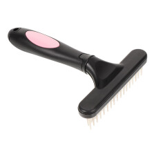 Pet Grooming Comb For Dogs And Cats Pink Metal Rake Brush MultiFunctional Shedding Tool For Large Breeds