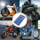 Motorcycle Nut Bolt Covers RustProof Waterproof Universal Engine Screw Caps Decorative Blue 4