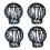 4Piece Black Downpipe Protector Set, Gutter Mounting, Plastic Mesh Basket, Leaf Gutter Guard, Downpipe Cover, 4.9Inch Diameter, Polypropylene. 1