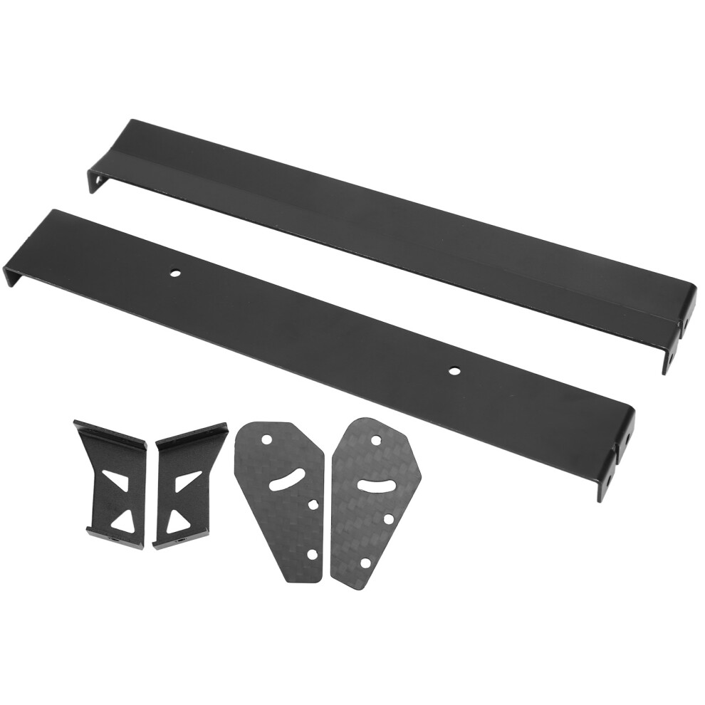 Rc Car Rear Spoiler Wing For 1/10 On Road Racing Drift, Aluminum + Carbon Fiber, Black 8491375831665
