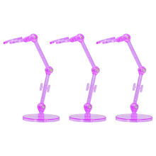 10 Stück durchsichtiger Kunststoff-Action-Figuren-Stand, 15 cm Puppenhalterung, Lila