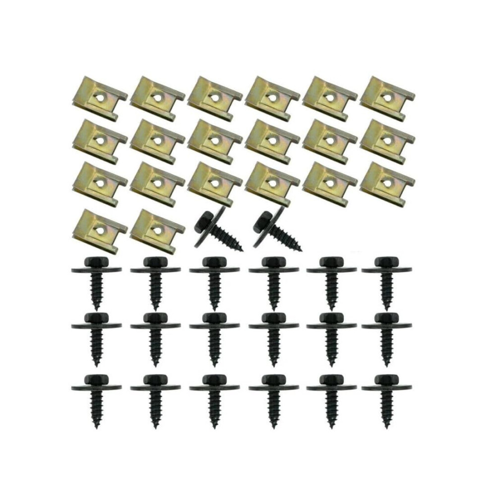 40Pcs Car Body Fasteners Fender Clips For Bmw E46 E90 E92 F10 Bumper Screw Kit Universal Fit 9347817157260
