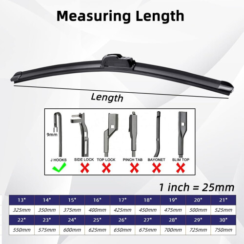 Front Wiper Blades 21 Inch Rubber Replacement Windshield Wipers 2 Pack for Audi TT MK1 19982003 1