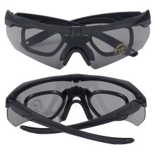 Outdoor Sports Cycling Goggles with Transparent Yellow Interchangeable Lenses