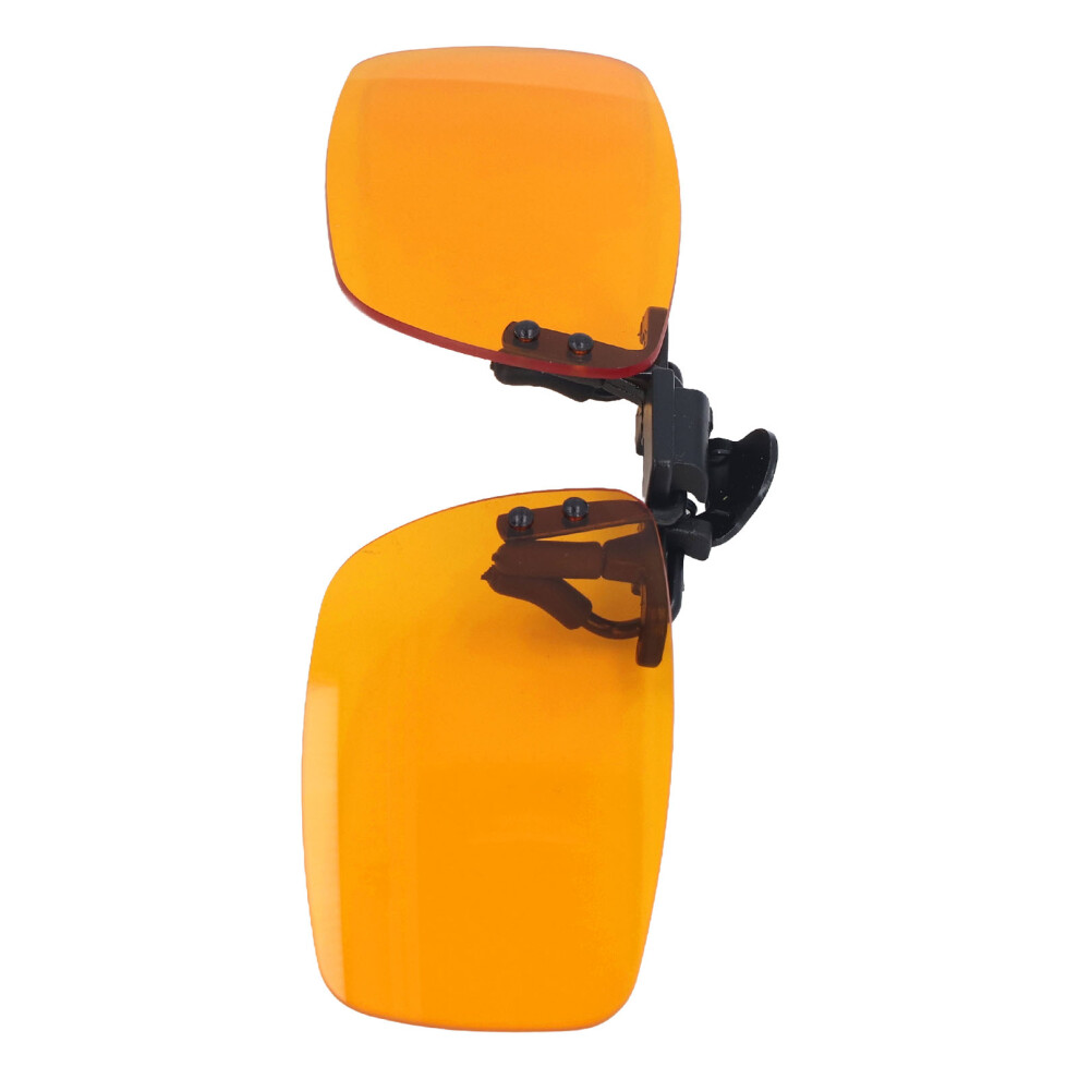 Blue Light Blocker Clip On Glasses 180 Flip Orange Lens For Screen Protection 4281373238580