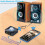 Σύγχρονος Σύντροφος Ήχου, Φορητό CD Player με Οθόνη LED για το Σπίτι, Προσαρμογέας 4