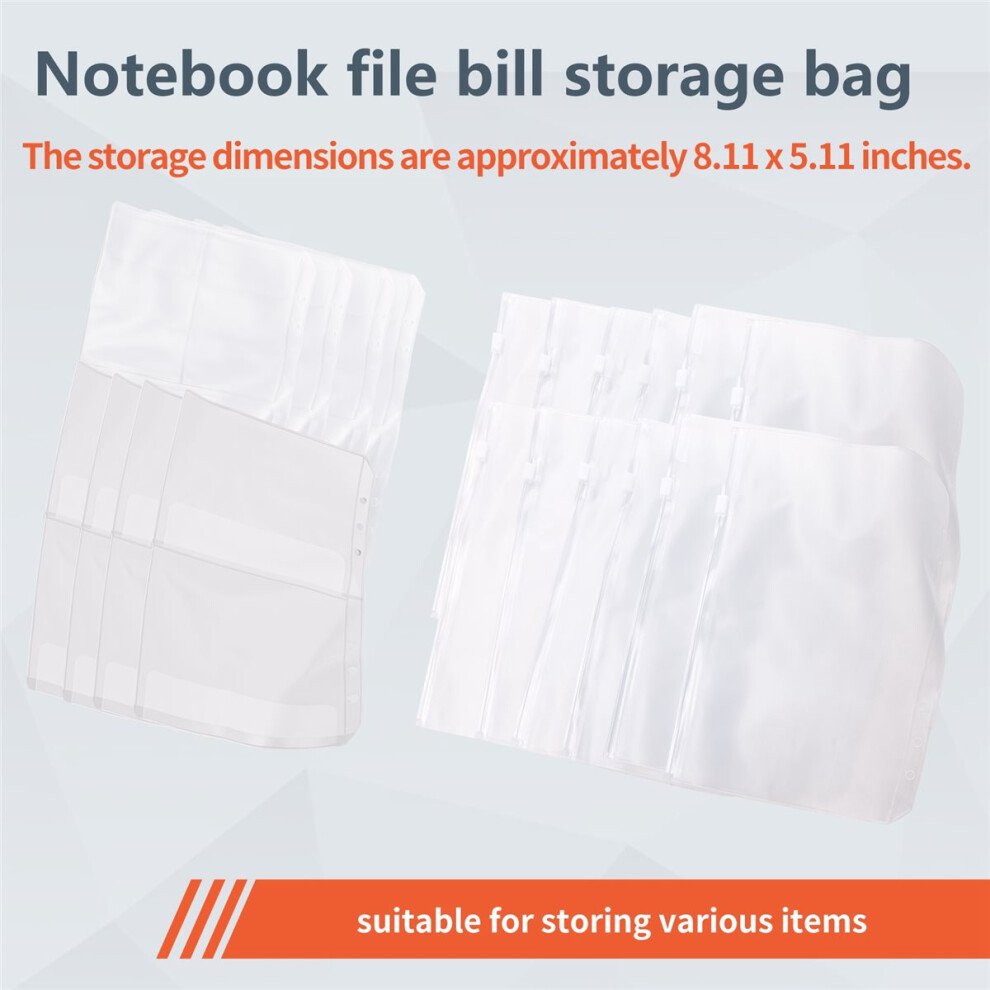 20Pcs A5 6 Ring Binder Pockets 3 Types Envelope,Zipper Closurek Bill Pouch For Organizer Clipbook 6935161521788