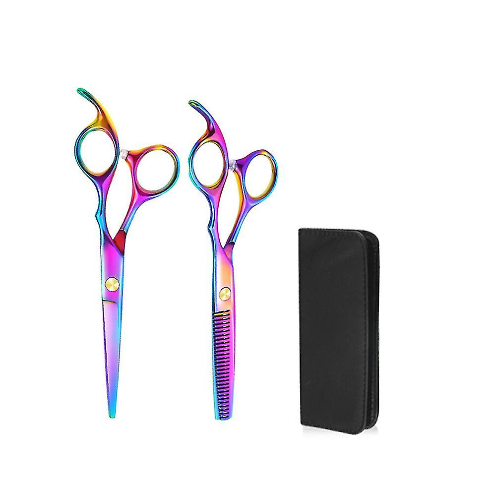 Barber's Choice, Japanese Stainless Steel Thinning Scissors, Offset Grip for Ergonomic Comfort, Adjustable Screw Shears for Men/Women/Kids