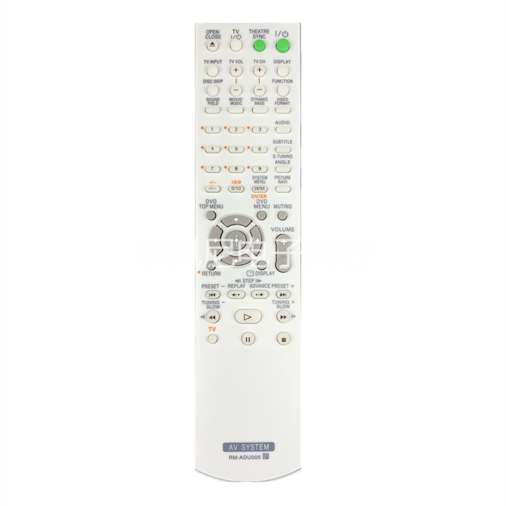 For Sony Home Theater Amplifier Remote Control Rm-Adu005 Dav-Hdx266/Dz20/30/650 6935161568349