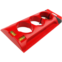 Guida per trapano 1Pc Localizzatore per fori Guida per perforatori Strumento di misura in plastica Fissaggio Localizzatore per fori di bilanciamento