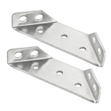 50 mm x 50 mm Mounting Bracket, Mounting Shelf Bracket, Pack of 2, Good for Furniture, Shelf Angle Bracket, Connection Support, Corner Rail, Silver