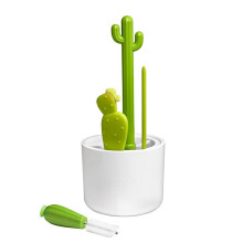 Bottle Cleaning Brush Set with Straw Brushes, FullAngle Baby Bottle Cleaner and Compact Storage Vase