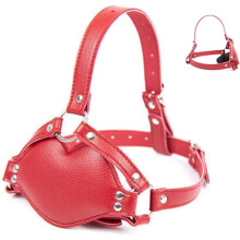 Head Harness Open Mouth Gag Leather MouthShaped Gag With Silicone Dildo Attachment Adjustable Fetish Gear