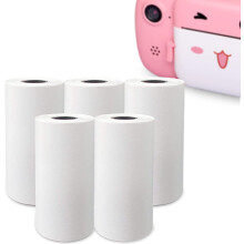 Thermal Paper Roll 57x25mm BPA Non Adhesive Camera Printing Paper for Kids Instant Printing Camera 5 Pack White