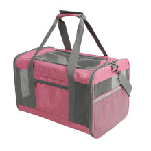 Pet Transport Boxes for Cats, Dog Transport Bag Adjustable, Well Ventilated, Oxford Fabric, 2Way Access for pink
