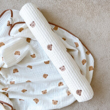 Baby Cylindrical Pillow Cotton 65x10cm Soothing Neck Bed Roll