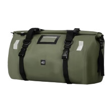 Motorcycle Saddle Bags 40L Waterproof PVC Luggage with Removable Design for Travel Touring Green
