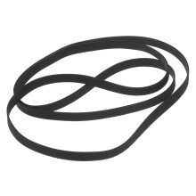 Rubber belts for longlasting drive belts for phonographs and electric players, resistant to stretching and wear.