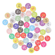 50Pcs Round Plastic Number Tags for Beekeeping & Livestock, 3.5cm