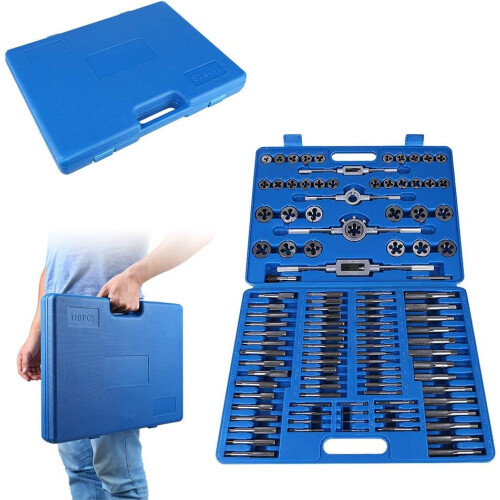 110piece M2M18 screw nut thread tap and die performance hand tool set for threading tool set 1