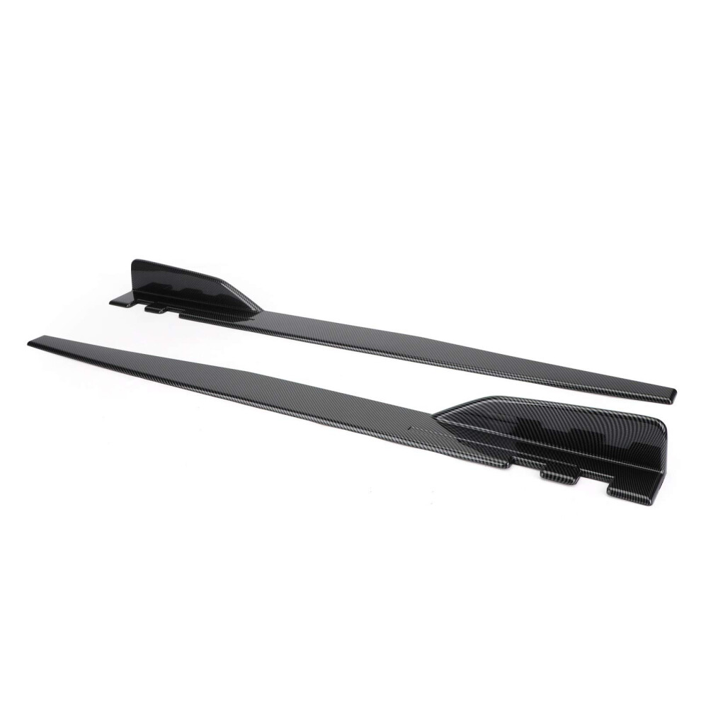 120Cm Universal Carbon Fiber Car Side Skirts Rocker Splitters Diffuser Wings For Enhanced Aerodynamics 9347817158793