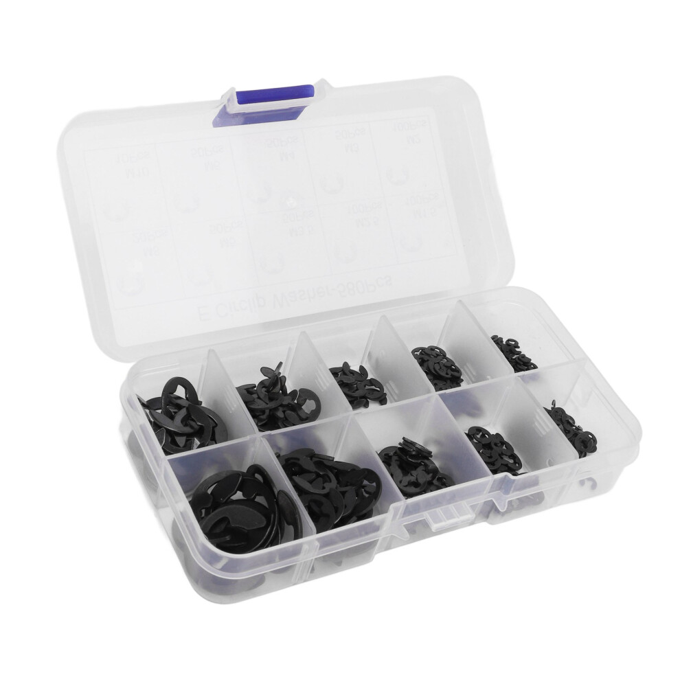 Durable 580Pcs E Circlip Washer - Secure Fixing Includes Storage Box 8481373250711