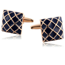 Men's Stainless Steel Arch Rhombus Cufflinks for Shirt Wedding Gold Blue, Stainless Steel, No zirconia