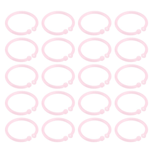 20 Stück Kunststoffringe, transparent, flexibel, 1