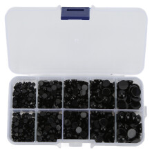 Durable 760Pcs Black Round Doll Eyes in Various Sizes for Crafting Use