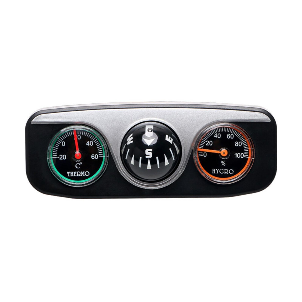 3In1 Car Dashboard Navigation Direction Thermometer Hygrometer, Multifunctional Travel Tool 9382693646781