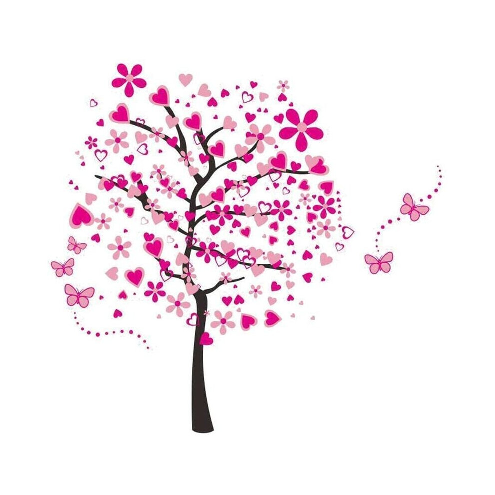 Cherry Tree Wall Sticker, Large Tree Wall Stickers, Peel and Stick, Perfect for Girls Room Bedroom Nursery Decor, Huge Size, Removable, No Residue,
