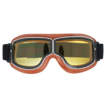 Motorcycle Goggles Vintage Pilot Style Protective Eyewear for Men and Women, Impact-resistance Lens with Durable Frame Provides Wind and Dust Protecti