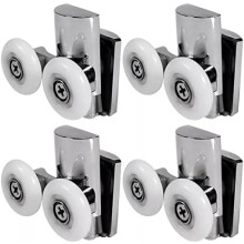 Roulettes et poulies ultra-silencieuses pour portes de douche coulissantes, pièce de rechange, capacité de charge élevée, installation facile,