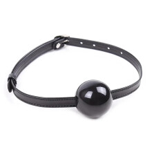 BDSM Open Mouth Gag Soft Ball With PU Leather Band 4 Cm Diameter Bondage Fetish Erotic Toy For Couples