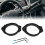 2PCS 6.5 Inch ABS Speaker Adapter Ring Black with Wiring Harness 16