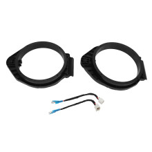 Set da 2 adattatori distanziali per altoparlanti da 6,5 pollici (16,5 cm), colore nero