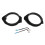 2PCS 6.5 Inch ABS Speaker Adapter Ring Black with Wiring Harness 1