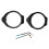 2PCS 6.5 Inch ABS Speaker Adapter Ring Black with Wiring Harness 2