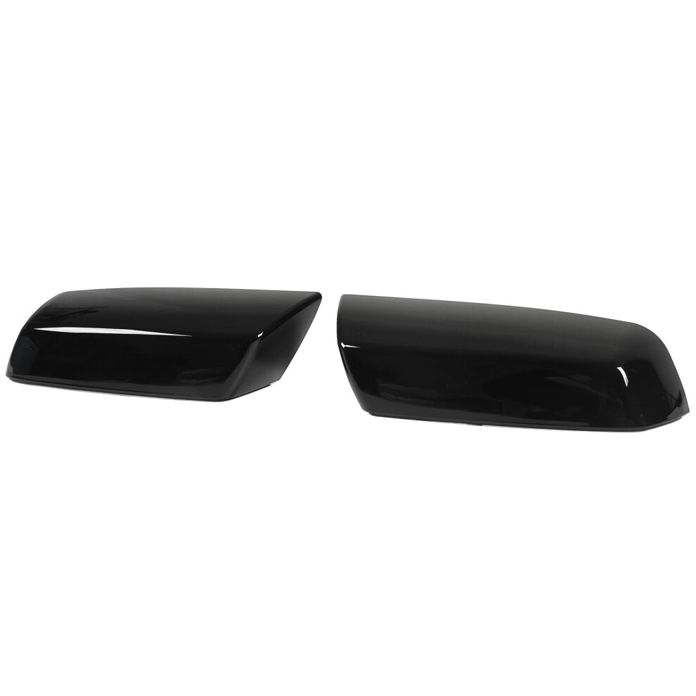 Glossy Rear View Mirror Cover Cap For Silverado 1500 2014-19 Black 8271373256215
