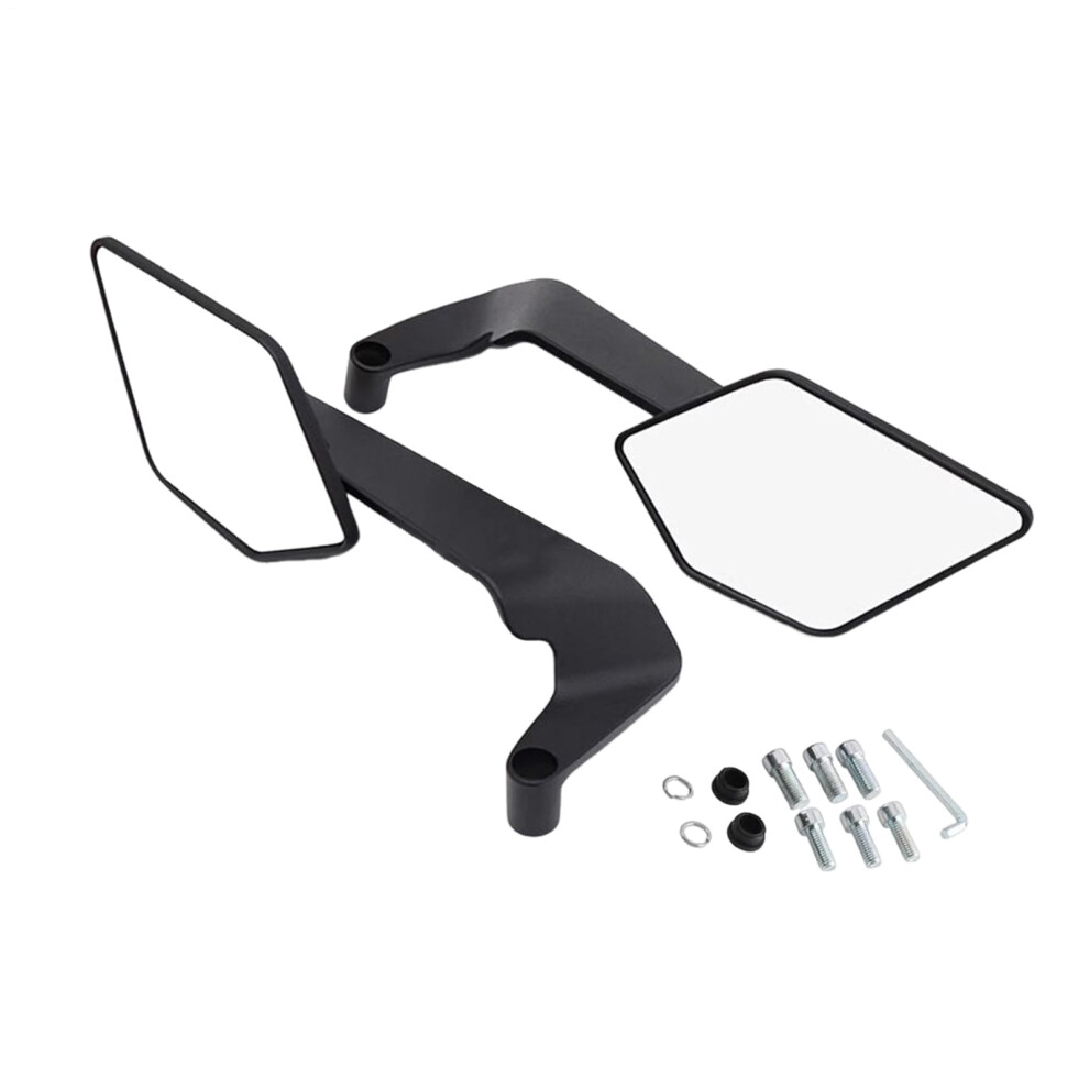 Motorcycle Handlebar Rearview Mirrors, Adjustable Aluminum Alloy, Blind Spot Reduction, Universal Fit 9189345330087