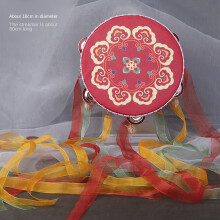 (JinyunB, Streamers exquisite light balls) Dance Hand Drum with Ribbons and Lights