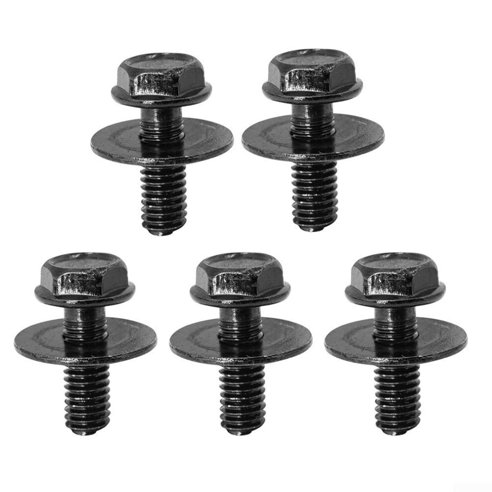 M6 Car Body Bolts With U Nuts For Honda Accord, Carbon Steel Engine Undertray Clips Set 5Pcs 9382693833815